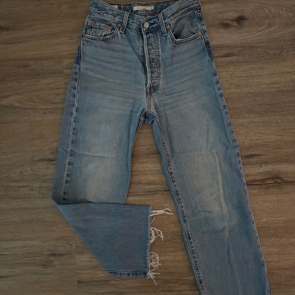 Levi's Distressed Blue Jeans